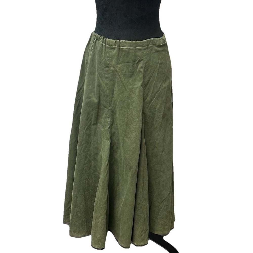 Maxi Skirt Boho Pleated Garden Fairy Whimsical Renaissance Fair Elastic Pull On